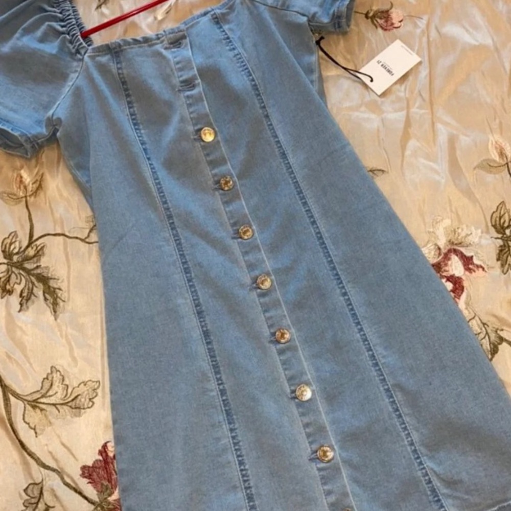 Denim mini dress